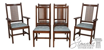 66852: Juego de 6 sillas de comedor STICKLEY Mission Oak Prairie Foto 1 de 4