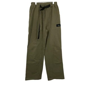 NO ONE ELSE Unisex Belted Work Pant size Small Green Cotton Wide leg Pull on NEW - Picture 1 of 15