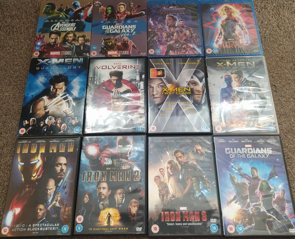 Blu Ray & DVD Bundle x 15 Marvel Films Some Sealed Avengers Endgame * BARGAIN * - Image 1 of 1