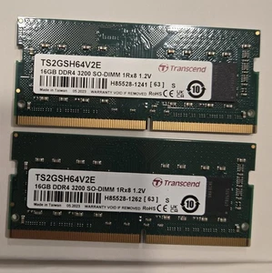 Transcend 16GB PC4-25600 1Rx8 3200MHz 260-Pin 1.2V DDR4 SO-DIMM Laptop Memory - Afbeelding 1 van 1