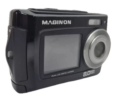 Maginon 8MP Digital Camera Wateproof With Selfie Screen Black With Case Used - Image 1 of 4