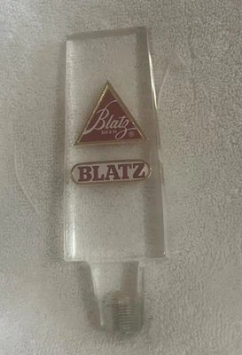 Vintage BLATZ Clear Acrylic Beer Tap Handle - Image 1 of 3