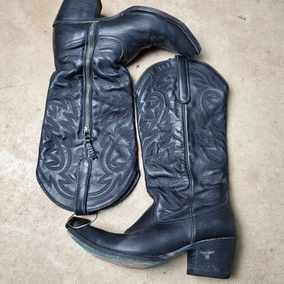 Botas Lane Smokeshow para mujer 9 D negras vaqueras occidentales punta puntiaguda Foto 1 de 4