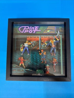 Pixel Frames Sega Streets of Range 9x9 Inches Shadow Box Art - Image 1 of 3