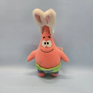PATRICK STAR • Vintage 2003 Spongebob Squarepants Bunny Ears Plush w/Clip 8" - Picture 1 of 9