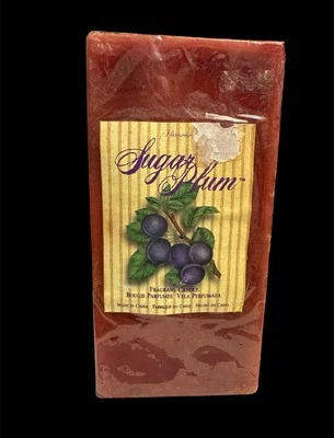 Sugar Plum Pillar Candle 6x3.5 Home Decoration Plum Color Gift 26 oz. - Image 1 of 4