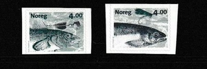 Norway 1999 Fish and Fishing Flies UM Pair - Picture 1 of 1