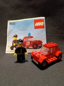 LEGO LEGOLAND 602 Fire Chief's Car Bomberos compl. + Instrucciones + Figura del año 1978 - Imagen 1 de 4