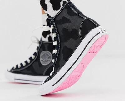 Tênis Converse High-Top Transparente Preto Feminino 7.5 - Imagem 1 de 4