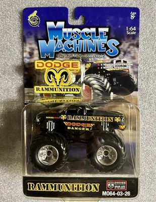Muscle Machines Dodge Rammunition Monster Truck 1:64 Scale 2003 M064-03-26 RARE - Image 1 of 4