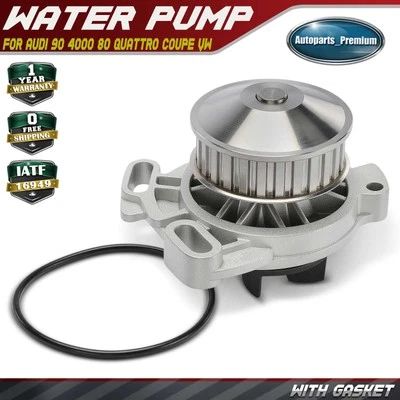 Engine Water Pump w/ Pulley for Audi 90 4000 80 Quattro Coupe Volkswagen Quantum - Image 1 of 4