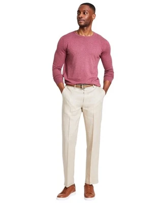 Pantalones de vestir Nautica para hombre corte moderno 34/30 beige liso Foto 1 de 4