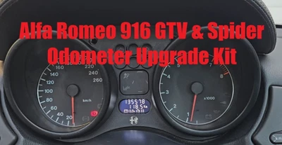 Alfa Romeo 916 GTV y Spider - Kit de actualización de odómetro pantalla blanca Foto 1 de 4