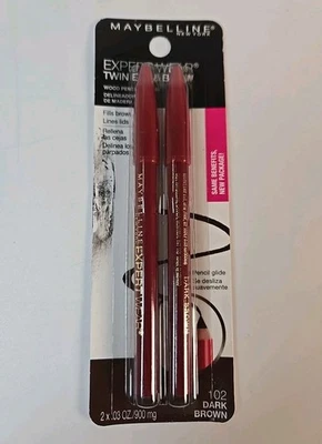 Maybelline Expert Wear Twin Eye & Brow Eyeliner Pencil Dark Brown 102 Waterproof - Image 1 of 2
