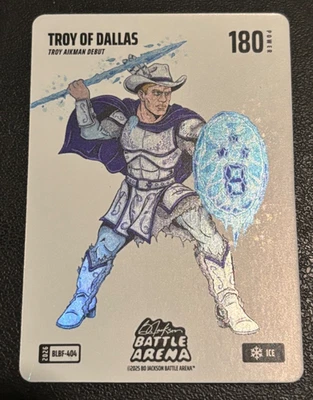 Troy of Dallas Troy Aikman 2026 Bo Jackson Battle Arena Ice Blizzard Battlefoil Foto 1 de 2