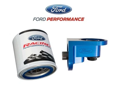 Adaptador Billet 90 grados Ford Bronco Mustang 302 V8 M-6880-B50 con filtro de aceite Foto 1 de 4