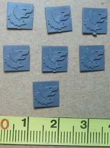 Space Marines - Drop Pod - 7 x Lupi Spaziali Simboli Icone (a) Bit Warhammer 40K - Foto 1 di 1