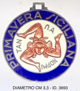 CENTRO GEOGRAFICO DELL’IMPERO MEDAGLIA PRIMAVERA SICILIANA ANNI 1930 CA - Picture 1 of 2