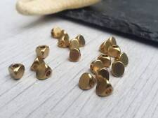 4.8 x 4.2mm Raw Brass Triangle Beads | Brass Spacer Beads | 20 Pcs