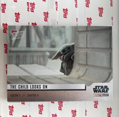 2020 TOPPS NOW STAR WARS MANDALORIAN SEASON 2 #3 THE CHILD LOOKS ON BABY YODA  - Image 1 of 2
