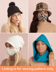 SEWING PATTERN Womens Headwrap Slouch Hat Head Wrap Scarf Turban Riding Cap 9368 - Picture 1 of 3