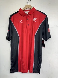Team Honda HRC TrueTimber Red and Black Short Sleeve Performance Polo Sz L - Picture 1 of 4