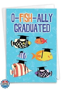 NobleWorks - 1 Funny Graduation Greeting Card - Congratulations to Graduate, - Picture 1 of 5