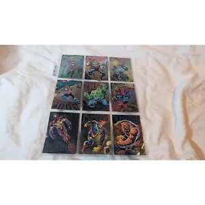 1994 Marvel Universe Series 5 Complete Set of 9 Power Blast Chase Cards - Picture 1 of 2