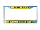 USS BENJAMIN FRANKLIN SSBN 640 License Plate U S Frame Military Car-Truck-RV SSF