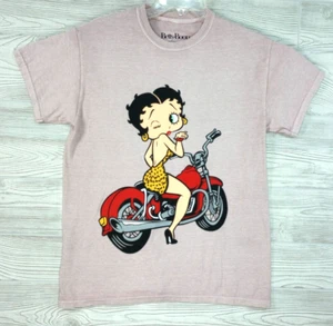 NEW Betty Boop Shirt Medium Pink Motorcycle Full Front Biker Betty 2020 NWT - Picture 1 of 5