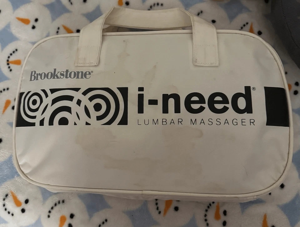Brookstone I-NEED Lumbar Espalda Shiatsu Masajeador Almohada con Bolsa de Viaje Foto 1 de 2