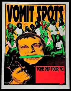 Vomit Spots POSTER Tone Def Tour 1993 Signed Lindsey Kuhn - Picture 1 of 1