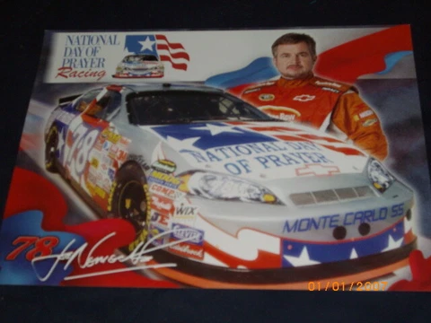 2007 JOE NEMECHEK #78 NATIONAL DAY OF PRAYER NASCAR POSTCARD Cover