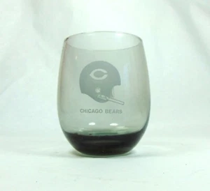 Collectible Smoked Glass Chicago Bears Rocks Glass ( Ca. 1970's) - Picture 1 of 5