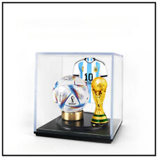 3in1 FIFA Qatar World Cup Messi Jersey Trophy Football Display Fans Gift 7x7cm
