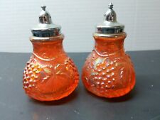 Imperial Glass Grape and Cable Rubigold Carnival Salt and Pepper Shakers