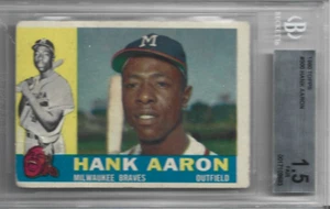 1960 Topps - Hank Aaron - #300 - SGC Graded 1.5 - Milwaukee Braves, HOF - Bild 1 von 2