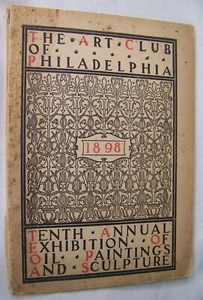 Libro de esculturas pintura al óleo 10ª exposición anual Club de Arte de Filadelfia 1898 - Imagen 1 de 12