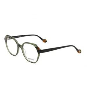 Enox ZILLA Women's Round Green Particular Brown Black Eyeglasses €140 - Picture 1 of 2