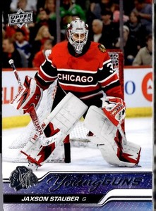 JAXSON STAUBER   2023-24  RC YOUNG GUNS  Upper Deck #207  Chicago Blackhawks