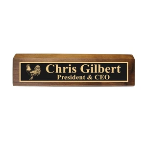 Desk Wedge Name Plate - PERSONALIZED - Chicken - 11 Inches - Picture 1 of 10