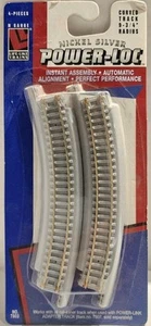 Life-Like N Scale No.7803 Curved Track 9-3/4" Radius Power Loc 4 Pieces - Picture 1 of 2