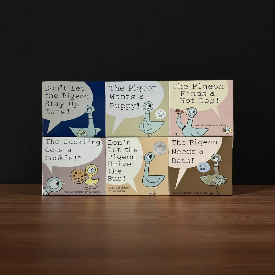 Don’t Let the Pigeon Book Set – Mo Willems 6-Paperback Collection, Kids Reading Foto 1 de 3