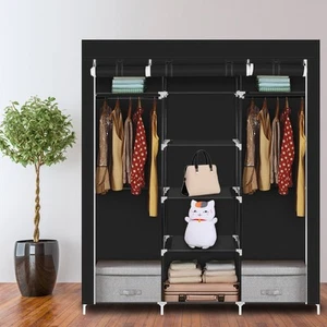 Kleiderschrank Stoffschrank Abnehmbare Reisegarderobe mit Kleiderstange - Bild 1 von 11