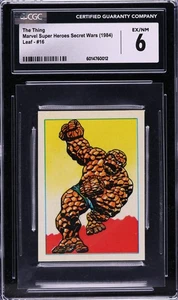 1984 Superheroes Marvel Wars The Thing CGC 6 English #16 Leaf - Picture 1 of 2