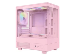 DarkFlash DB330M MOTI MINI mATX Gaming Case with 5 Fans - Pink CASEDFMOTIMNPK - Picture 1 of 10