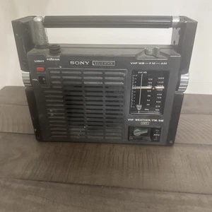Radio para todo clima Sony TFM-8100WA FM AM VHF clima solo para piezas - Imagen 1 de 8