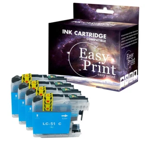 4 cartucce di inchiostro ciano LC51 adatte a Brother MFC-850CDWN FAX-1560 MFC-850CDN MFC-630CD - Foto 1 di 1