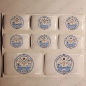 Pegatinas Islas Marshall Pegatinas Cúpula de resina Escudo de armas 3D Vinilo Adhesivo Coche - Imagen 1 de 1