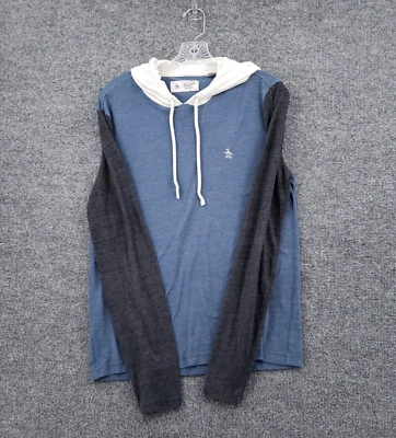 Penguin Munsingwear Sudadera con Capucha Para Hombre S Pequeña Azul Sudadera Cordón Manga Larga Foto 1 de 4